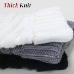 Warm Women's Blue Cable Knit Beanie Hat