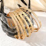 Gold Plated Stackable Bangle Bracelets for Women