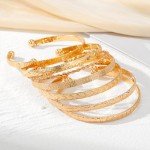 Gold Plated Stackable Bangle Bracelets for Women