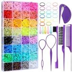 32 Colors Mini Hair Bands with Styling Tools