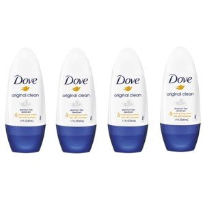 Dove Aluminum-Free Deodorant Roll-On 4-Pack