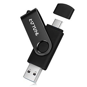 THKAILAR 64GB Type C 3.1 USB Flash Drive-2 in 1 Thumb Drive with USB and Type C Port-Compatible with Mac Pro/Laptops/PC Transfer Data(Black)