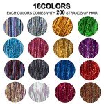 16-Color Hair Tinsel Kit for Kids and Adults
