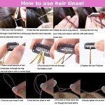 16-Color Hair Tinsel Kit for Kids and Adults