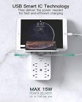 Wall Outlet Extender with USB Ports & Surge Protection