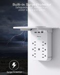 Wall Outlet Extender with USB Ports & Surge Protection