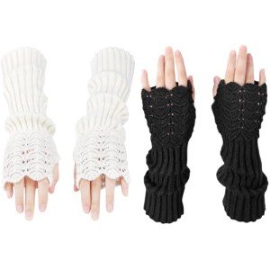 Knitted Fingerless Arm Warmers for Women