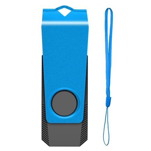4GB USB Flash Drive 1 Pack USB Drive Memory Stick Jump Drive Swivel Metal Pendrive Zip Drive USB Stick Blue 4GB 1PCS with Lanyard