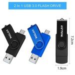 THKAILAR 64GB Type C 3.1 USB Flash Drive-2 in 1 Thumb Drive with USB and Type C Port-Compatible with Mac Pro/Laptops/PC Transfer Data(Black)