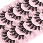 FARRED Fluffy Wispy Faux Mink Eyelashes, 7 Pairs