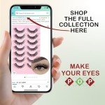 FARRED Fluffy Wispy Faux Mink Eyelashes, 7 Pairs