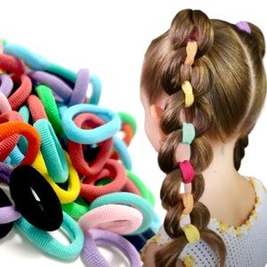 Vrose Small Brown Hair Ties for Kids