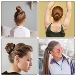 24 Black Braided Ponytail Holders - Hair Ties