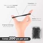 200 Thick Seamless Hair Ties - Ouchless Ponytail Holders