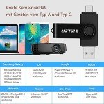 THKAILAR 64GB Type C 3.1 USB Flash Drive-2 in 1 Thumb Drive with USB and Type C Port-Compatible with Mac Pro/Laptops/PC Transfer Data(Black)