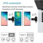 THKAILAR 64GB Type C 3.1 USB Flash Drive-2 in 1 Thumb Drive with USB and Type C Port-Compatible with Mac Pro/Laptops/PC Transfer Data(Black)