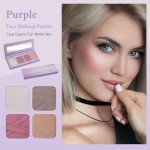 Colorful Eyeshadow Palette with Highlighter and Blush