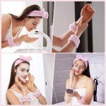 Trendy Spa Headband and Wristband Set for Women