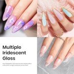 Beetles Rainbow Holographic Cat Eye Nail Polish