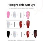 Beetles Rainbow Holographic Cat Eye Nail Polish