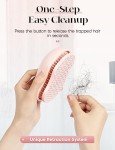 Self-Cleaning Round Hair Brush for Easy Use