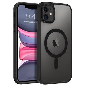 BENTOBEN for iPhone 11 Phone Case, Phone case for iPhone 11 Magnetic Case [Compatible with Mag Safe] Translucent Matte Slim Shockproof Anti-Fingerprint Protective Cover for iPhone 11 6.1’’ Black