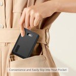 Lekzai Mini Portable Charger, 5000mAh Power Bank with 5V 2.4A USB-C Output, Ultra-Compact Battery Pack with LED Display for iPhone, Samsung, Android Phones and More(Black)