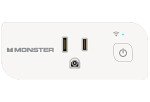 Monster Smart Power Outlet WiFi Control for Indoor Use with Monster App - Voice Control with Amazon Alexa and Google Assistant - 1 Outlet White