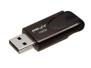PNY 128GB Attaché 4 USB 2.0 Flash Drive, black