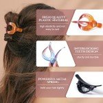 D Flat Claw Hair Clips - 6 Pack