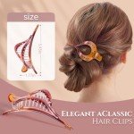 D Flat Claw Hair Clips - 6 Pack