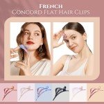 D Flat Claw Hair Clips - 6 Pack