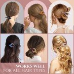 D Flat Claw Hair Clips - 6 Pack