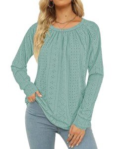 Trendy Women's Long Sleeve Crewneck Sweatshirt