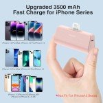 ATGIH Portable Charger for iPhone,3500mAh Ultra-Compact Small Power Bank Compatible with iPhone 6/7/8/SE/11/XR/12/12 Pro Max/13/13 Pro Max/14/14 Pro Max/14 Plus Series（Pink）