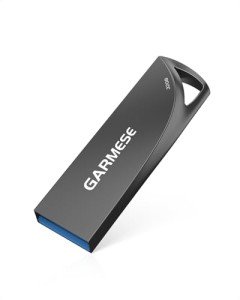 GARMESE 32GB USB 3.0 Flash Drive, Waterproof Metal USB Memory Stick, Slim Thumb Drive Portable Pen Drive with Keychain Hole Stylish Jump Drive for PC Computer Car - Gray