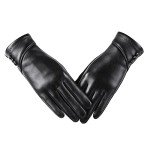 Warm Touchscreen Winter Leather Gloves for Women