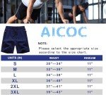 AICOC Mens Athletic Running Workout Shorts Casual Shorts Swim Trunks Sports Basketball Hiking Shorts with Ziper Pockets Navy