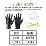 Warm Touchscreen Winter Leather Gloves for Women