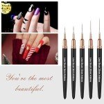 Metallic Nail Art Pens Set - 5 Pack