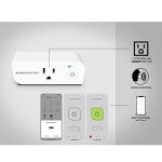 Monster Smart Power Outlet WiFi Control for Indoor Use with Monster App - Voice Control with Amazon Alexa and Google Assistant - 1 Outlet White