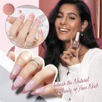 8-Color Pink Nude Glitter Nail Polish Set