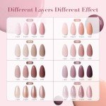 8-Color Pink Nude Glitter Nail Polish Set