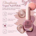 8-Color Pink Nude Glitter Nail Polish Set