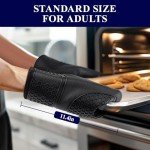 Silicone Oven Mitts Set - Heat Resistant Gloves