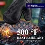 Silicone Oven Mitts Set - Heat Resistant Gloves