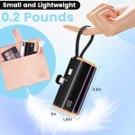 Upgrade Mini Portable Charger for iPhone and USB C Andriod, 5000mAh Power Bank LCD Display Ultra-Compact Cell Phone Dual Infterface Compatible with iPhone15/14/13/XR/X/SE/Android/Samsung/Moto/LG