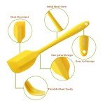 5-Pack Silicone Rubber Spatula Set for Cooking