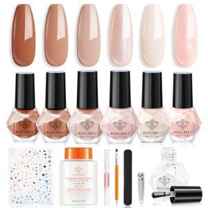 6-Color Quick-Dry Nail Polish Set for DIY Manicure