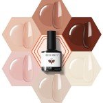 Nude Gel Nail Polish Set - 6 Soft Shades